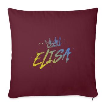 Elisa - Sofakissenbezug 45 x 45 cm - Burgunderrot - Vorne