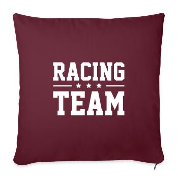 Équipe de course - Housse de coussin décorative 45 x 45 cm - bordeaux - Devant
