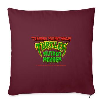TMNT Mutant Mayhem Logo Tasse - Sofakissenbezug 45 x 45 cm - Burgunderrot - Vorne