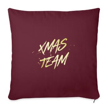 Xmas Team - Sofakissenbezug 45 x 45 cm - Burgunderrot - Vorne