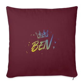 Ben - Sofakissenbezug 45 x 45 cm - Burgunderrot - Vorne