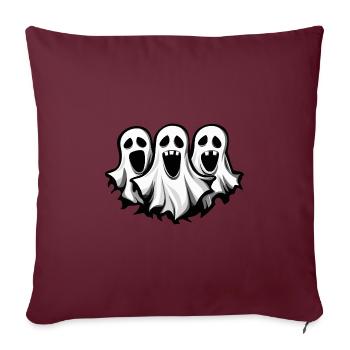 Geister Halloween Comic Gespenst - Sofakissenbezug 45 x 45 cm - Burgunderrot - Vorne