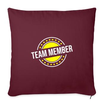 Membres de l’équipe - Housse de coussin décorative 45 x 45 cm - bordeaux - Devant