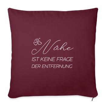 Nähe - Sofakissenbezug 45 x 45 cm - Burgunderrot - Vorne