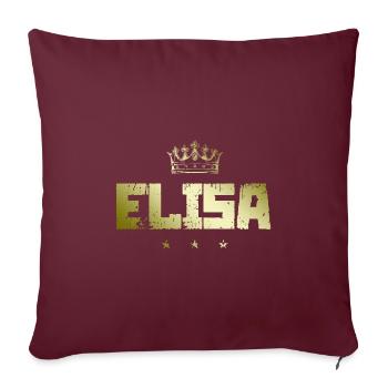 Elisa - Sofakissenbezug 45 x 45 cm - Burgunderrot - Vorne