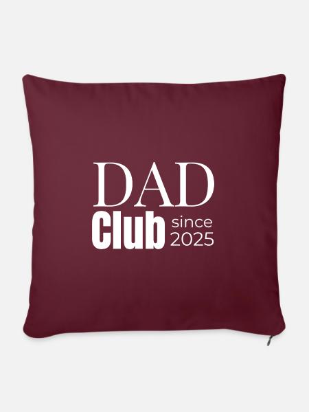 Papa Club - Sofakissenbezug 45 x 45 cm - Burgunderrot