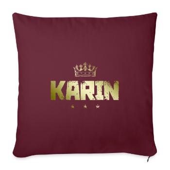 Karin - Sofakissenbezug 45 x 45 cm - Burgunderrot - Vorne