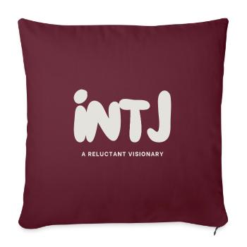 INTJ Eine widerwillige visionäre MBTI-Persönlichkeit - Sofakissenbezug 45 x 45 cm - Burgunderrot - Vorne