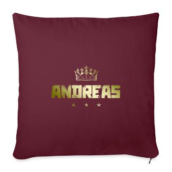 Andreas - Housse de coussin décorative 45 x 45 cm - bordeaux - Devant