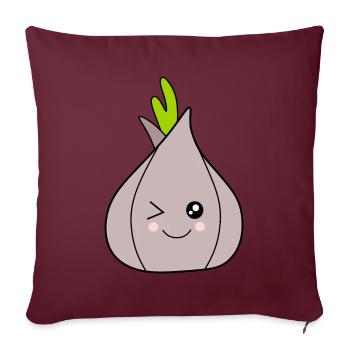 Oignon Ail Costume Carnaval Carnaval Légumes - Housse de coussin décorative 45 x 45 cm - bordeaux - Devant