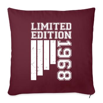 1968 Anniversaire Né En 1968 Édition Limitée - Housse de coussin décorative 45 x 45 cm - bordeaux - Devant