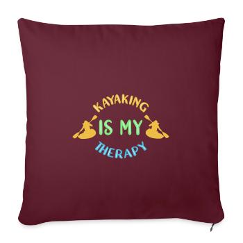 Kayak Kayaking - Housse de coussin décorative 45 x 45 cm - bordeaux - Devant