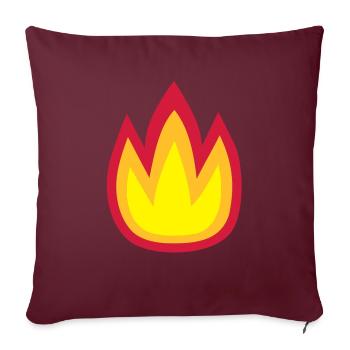 Feuer - Sofakissenbezug 45 x 45 cm - Burgunderrot - Vorne