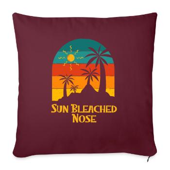 Soleil Nez blanchi Été Bains de soleil Tropical - Housse de coussin décorative 45 x 45 cm - bordeaux - Devant