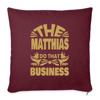 Matthias - Housse de coussin décorative 45 x 45 cm - bordeaux - Devant