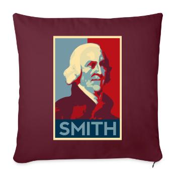 Adam Smith Shirt - Sofakissenbezug 45 x 45 cm - Burgunderrot - Vorne