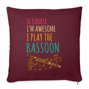 Orchester und Holzblasinstrument - Sofakissenbezug 45 x 45 cm - Burgunderrot - Vorne