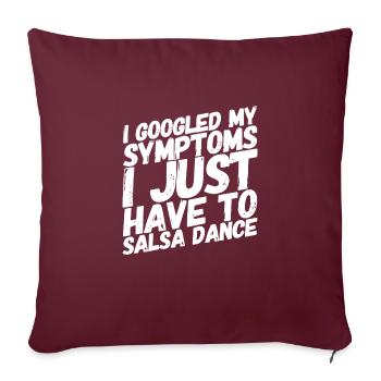 Salsa dance - Salsa dance disant - Housse de coussin décorative 45 x 45 cm - bordeaux - Devant