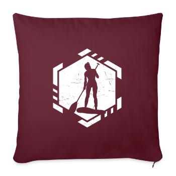 Standup Paddle Hommes Stand up Paddle Board - Housse de coussin décorative 45 x 45 cm - bordeaux - Devant