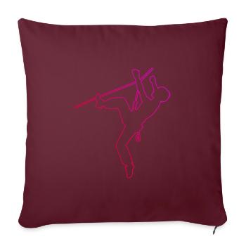 Bloc Femmes Escalade de bloc Hommes - Housse de coussin décorative 45 x 45 cm - bordeaux - Devant