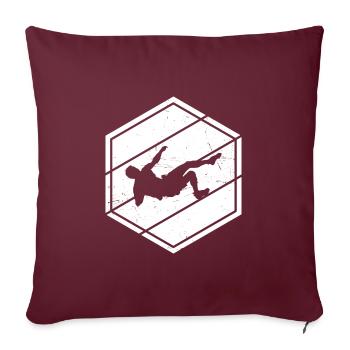 Escalade de bloc Escalade de bloc Escalade de bloc Femmes - Housse de coussin décorative 45 x 45 cm - bordeaux - Devant