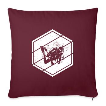 Plongeur Plongée Libre Plongée Plongée sous-marine Plongeur - Housse de coussin décorative 45 x 45 cm - bordeaux - Devant