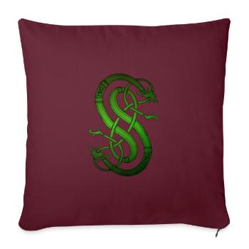 Dieu nordique Loki fils d'Odin - Housse de coussin décorative 45 x 45 cm - bordeaux - Devant