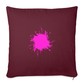 Tache de peinture éclaboussé de saleté rose sale - Housse de coussin décorative 45 x 45 cm - bordeaux - Devant