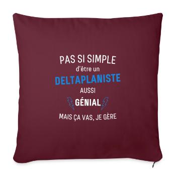 Deltaplaniste Génial - Housse de coussin décorative 45 x 45 cm - bordeaux - Devant