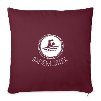 Maître-nageur - Housse de coussin décorative 45 x 45 cm - bordeaux - Devant