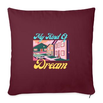 Mon genre de rêve - Housse de coussin décorative 45 x 45 cm - bordeaux - Devant