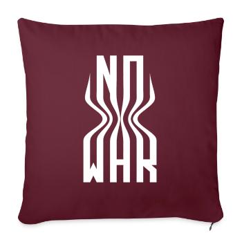 Pas de guerre - Housse de coussin décorative 45 x 45 cm - bordeaux - Devant