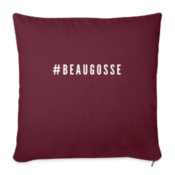Beau Gosse - Housse de coussin décorative 45 x 45 cm - bordeaux - Devant
