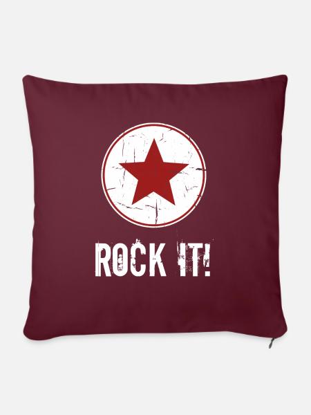 Rock It! Punk Rock Geschenk - Sofakissenbezug 45 x 45 cm - Burgunderrot