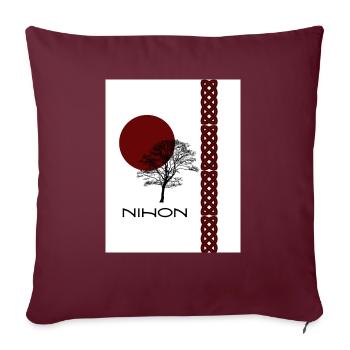 Nihonbaum - Sofakissenbezug 45 x 45 cm - Burgunderrot - Vorne