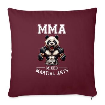 MMA Panda - Mixed Martial Arts Panda - Sofakissenbezug 45 x 45 cm - Burgunderrot - Vorne