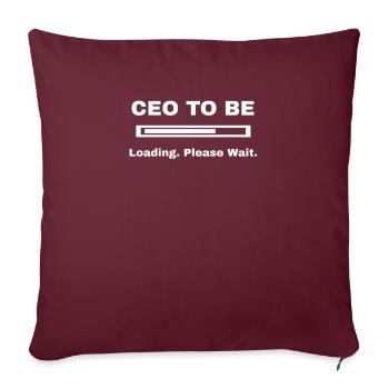 PDG Chargement futur PDG Drôle de propriétaire d’entreprise Cadeau B - Housse de coussin décorative 45 x 45 cm - bordeaux - Devant