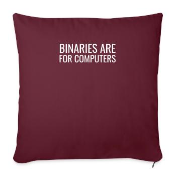 Binärdateien sind für Computer NonBinary Transgender G - Sofakissenbezug 45 x 45 cm - Burgunderrot - Vorne