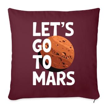 Mars Planet Planeten Sonnensystem - Sofakissenbezug 45 x 45 cm - Burgunderrot - Vorne