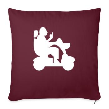 Fauteuil roulant électrique Pour personnes handicapées - Housse de coussin décorative 45 x 45 cm - bordeaux - Devant