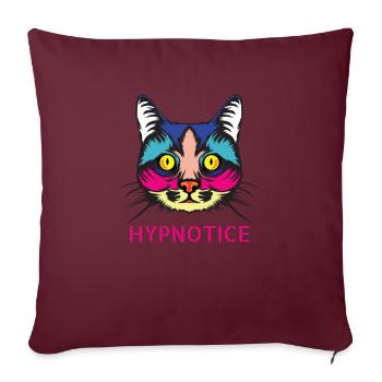 Cadeau d'amoureux de chat persan chat Pop Art - Housse de coussin décorative 45 x 45 cm - bordeaux - Devant