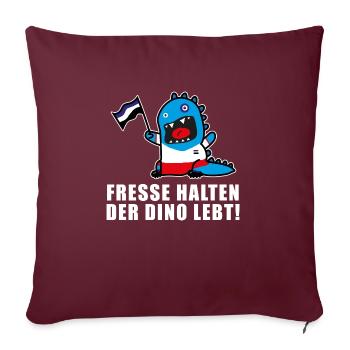 Dino - Housse de coussin décorative 45 x 45 cm - bordeaux - Devant