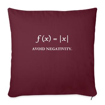 Chemise de maths - énonciations drôles pour le professeur, cadeau - Housse de coussin décorative 45 x 45 cm - bordeaux - Devant