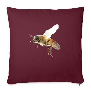 Abeille - Housse de coussin décorative 45 x 45 cm - bordeaux - Devant