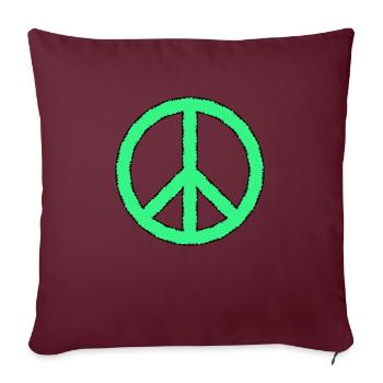 signe de la paix - Housse de coussin décorative 45 x 45 cm - bordeaux - Devant