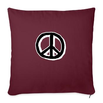 signe de la paix - Housse de coussin décorative 45 x 45 cm - bordeaux - Devant
