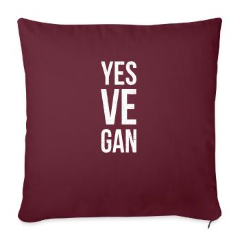 Vegan Veganer Veganerin - Sofakissenbezug 45 x 45 cm - Burgunderrot - Vorne