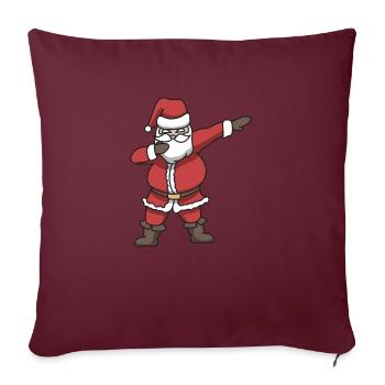 Santa dabbing gift Noël danse - Housse de coussin décorative 45 x 45 cm - bordeaux - Devant