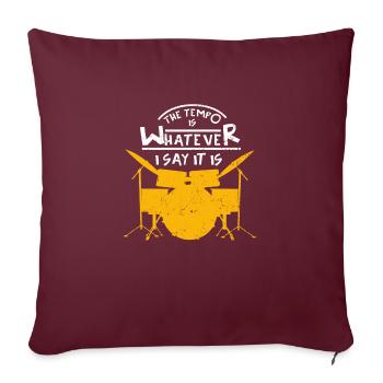 Drumer Schlagzeuger Trommel Drums Geschenk - Sofakissenbezug 45 x 45 cm - Burgunderrot - Vorne