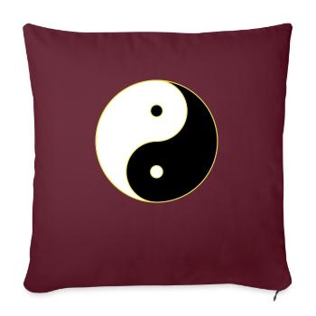 Yin Yang - Sofakissenbezug 45 x 45 cm - Burgunderrot - Vorne